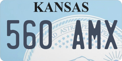 KS license plate 560AMX