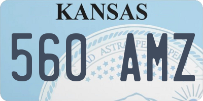 KS license plate 560AMZ