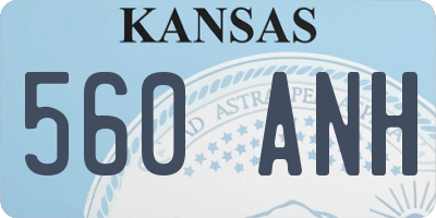 KS license plate 560ANH