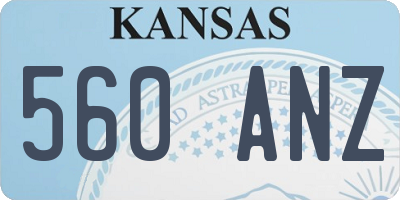 KS license plate 560ANZ