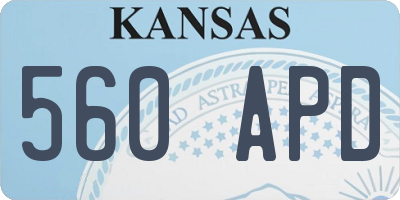 KS license plate 560APD