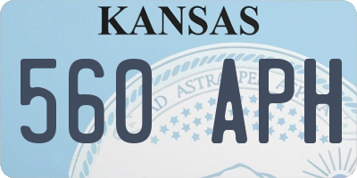 KS license plate 560APH