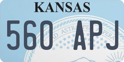 KS license plate 560APJ
