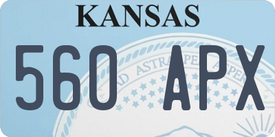 KS license plate 560APX