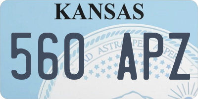 KS license plate 560APZ