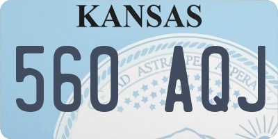 KS license plate 560AQJ