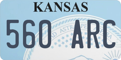 KS license plate 560ARC