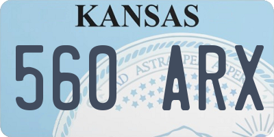KS license plate 560ARX