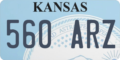KS license plate 560ARZ