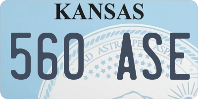 KS license plate 560ASE