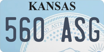 KS license plate 560ASG