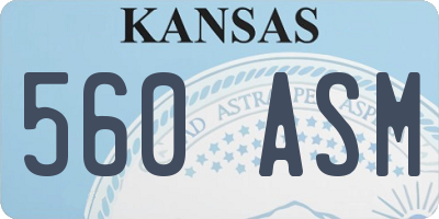KS license plate 560ASM