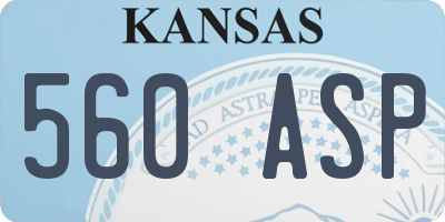 KS license plate 560ASP