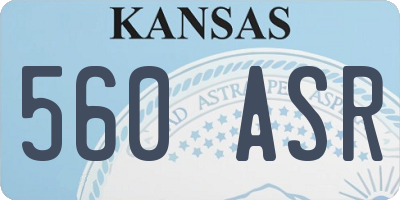 KS license plate 560ASR
