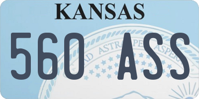 KS license plate 560ASS