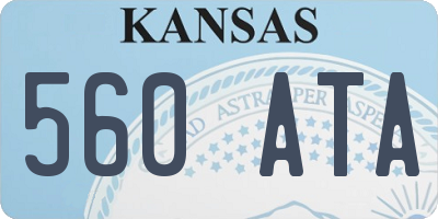 KS license plate 560ATA