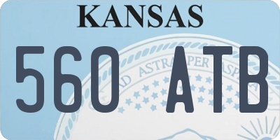 KS license plate 560ATB