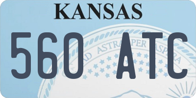 KS license plate 560ATC