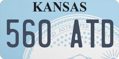 KS license plate 560ATD