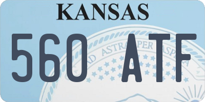 KS license plate 560ATF