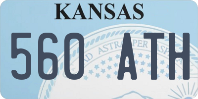 KS license plate 560ATH