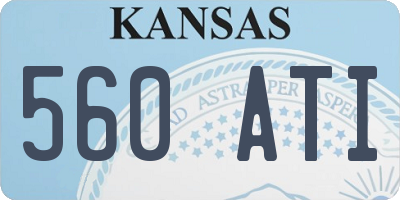 KS license plate 560ATI