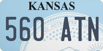 KS license plate 560ATN