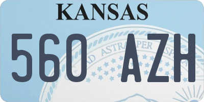 KS license plate 560AZH