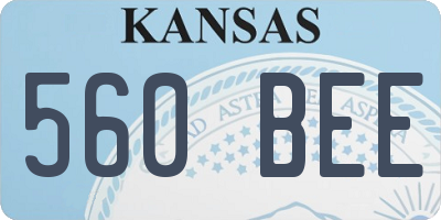 KS license plate 560BEE