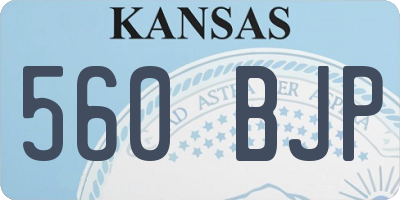 KS license plate 560BJP