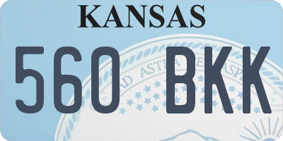 KS license plate 560BKK