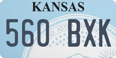 KS license plate 560BXK