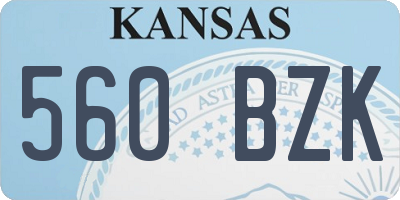 KS license plate 560BZK