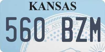 KS license plate 560BZM