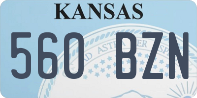 KS license plate 560BZN