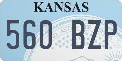 KS license plate 560BZP