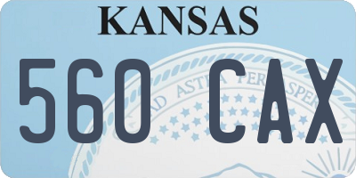 KS license plate 560CAX