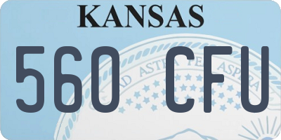 KS license plate 560CFU