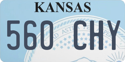 KS license plate 560CHY