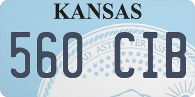 KS license plate 560CIB