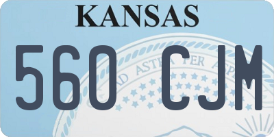KS license plate 560CJM