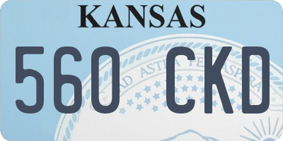 KS license plate 560CKD