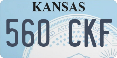 KS license plate 560CKF