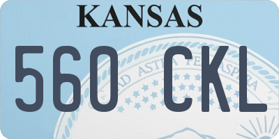 KS license plate 560CKL
