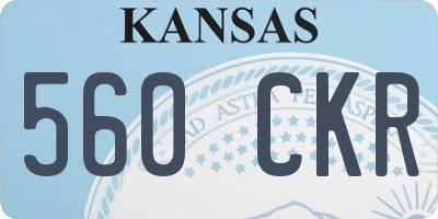 KS license plate 560CKR