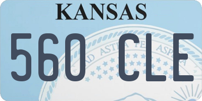 KS license plate 560CLE