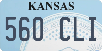 KS license plate 560CLI