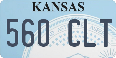 KS license plate 560CLT