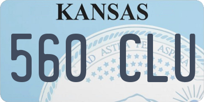 KS license plate 560CLU