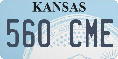 KS license plate 560CME